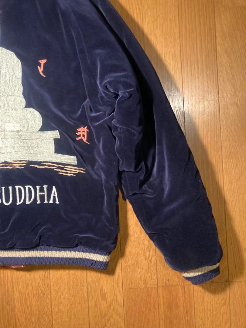 Chaqueta de recuerdo del Gran Buda de Minato Commercial Sukajan Gran Buda