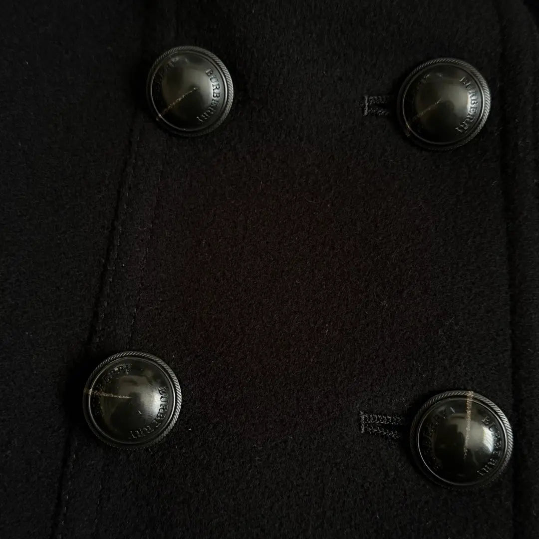 [Extremely beautiful] Burberry London 44 wool coat metal button cashmere blend