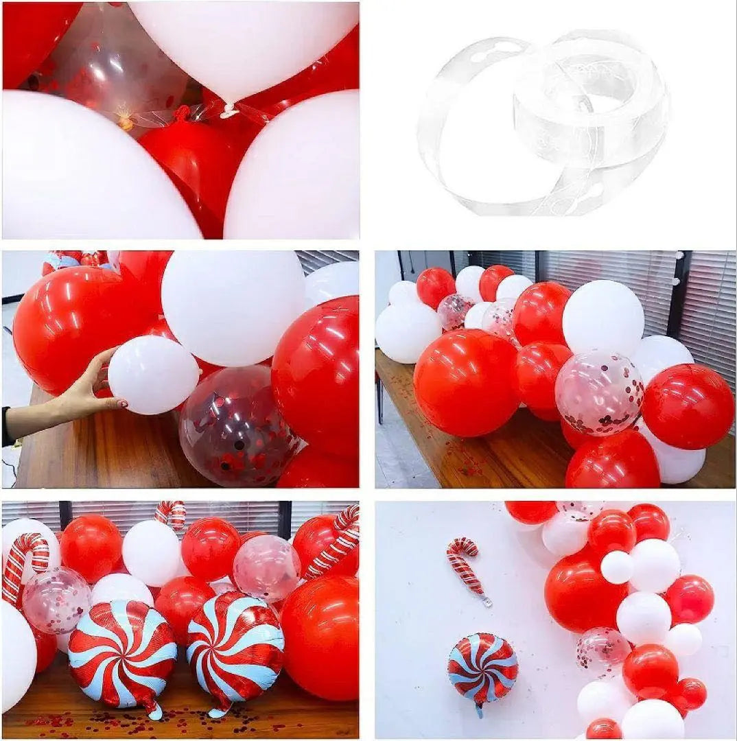 ☆ Balloon set Red White