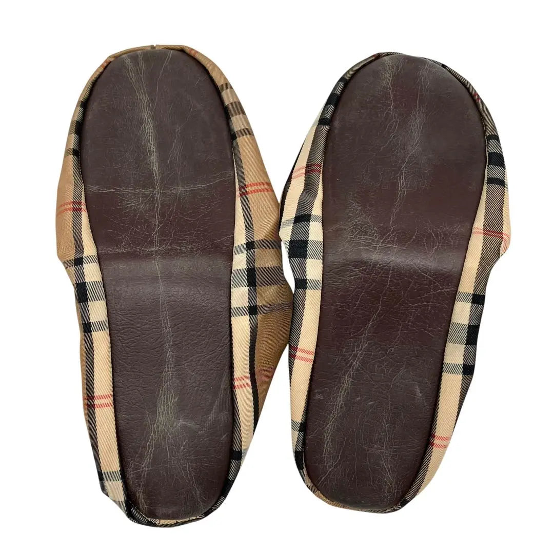 Burberry Portable slippers Nylon Brown Check Brown