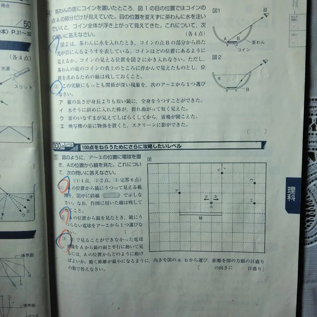 Shinkenzemi Curso 1 Nivel 1 Nivel Universitario Universitario | 進研ゼミ講座中1レベル別攻略よく出る定期テスト予想問題集理科