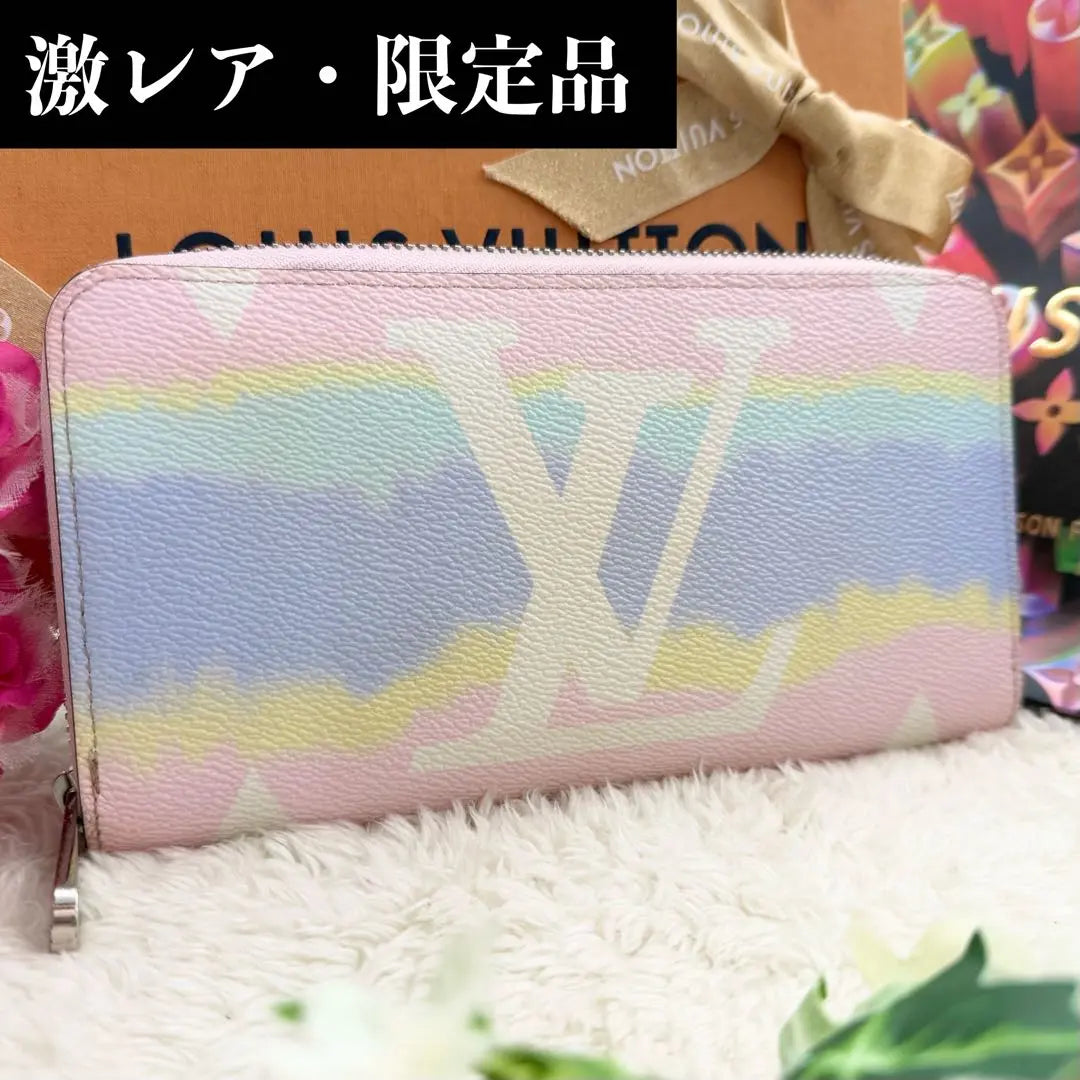 Superb condition rare ✨ Louis Vuitton LV Escal Zippy Wallet Long Wallet Pastel