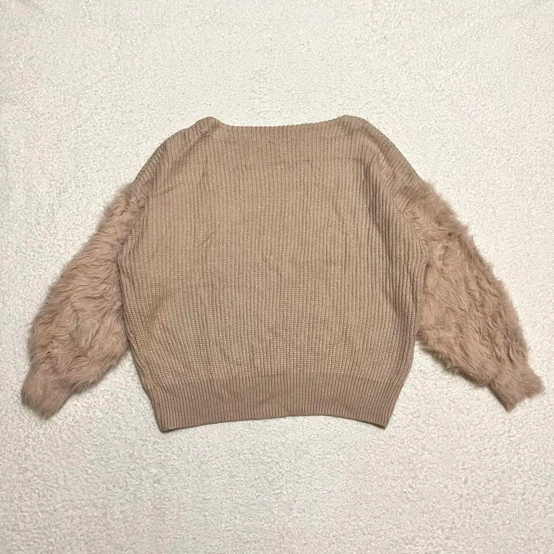 [GLOBALWORK] Knit sweater long sleeve (L) Beige Comfortable