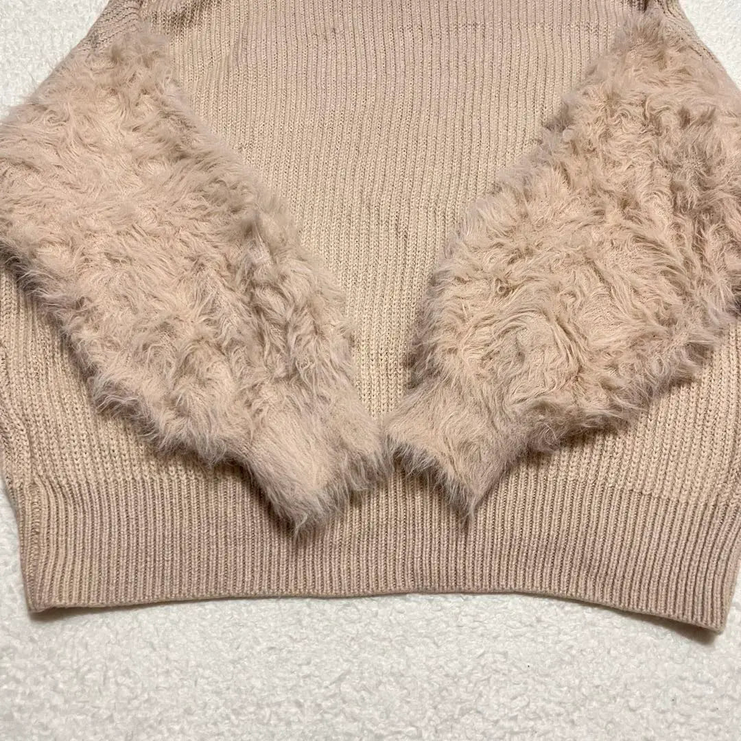 [GLOBALWORK] Knit sweater long sleeve (L) Beige Comfortable