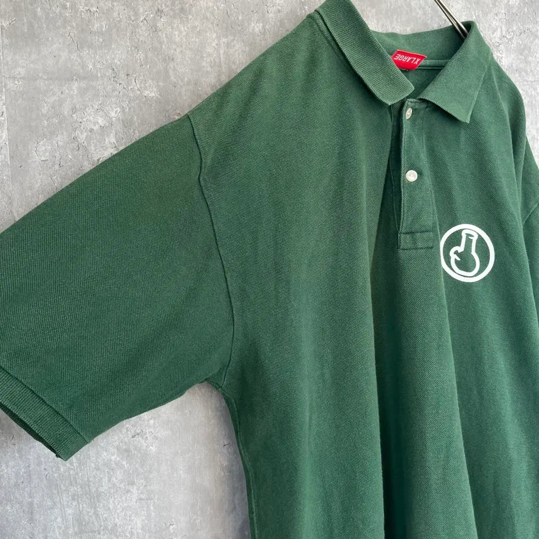 [XL size] Kokoro Brand Back Logo Short Sleeve Polo Shirt Vintage Men's