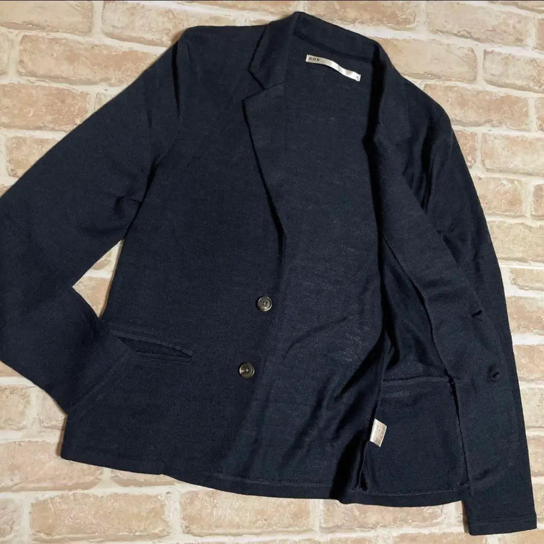 H.B.O Tailored Jacket 2B Cardigan Navy