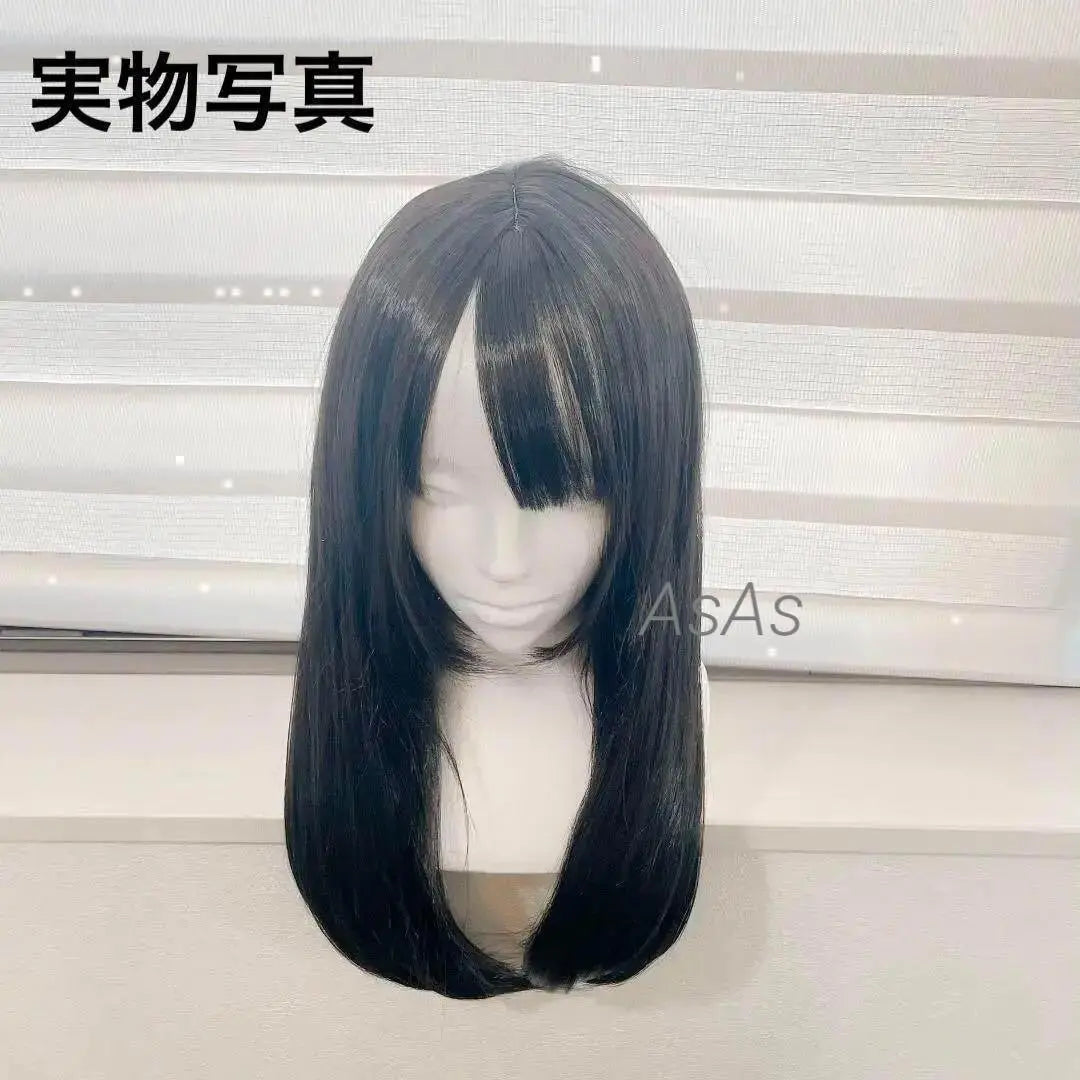 Wig Summer Full Wig Natural Long Straight Halloween Black Cosplay Crossdresser Popular Medical