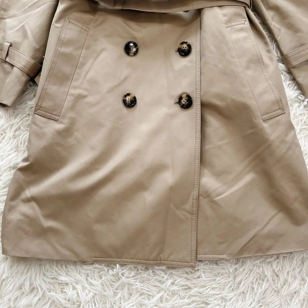 Al-Abail (0) Trench coat with padded liner, medium length spring coat