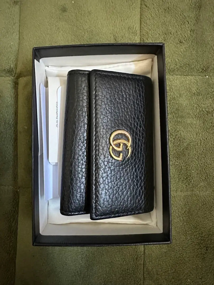 GUCCI Black Leather Key Case