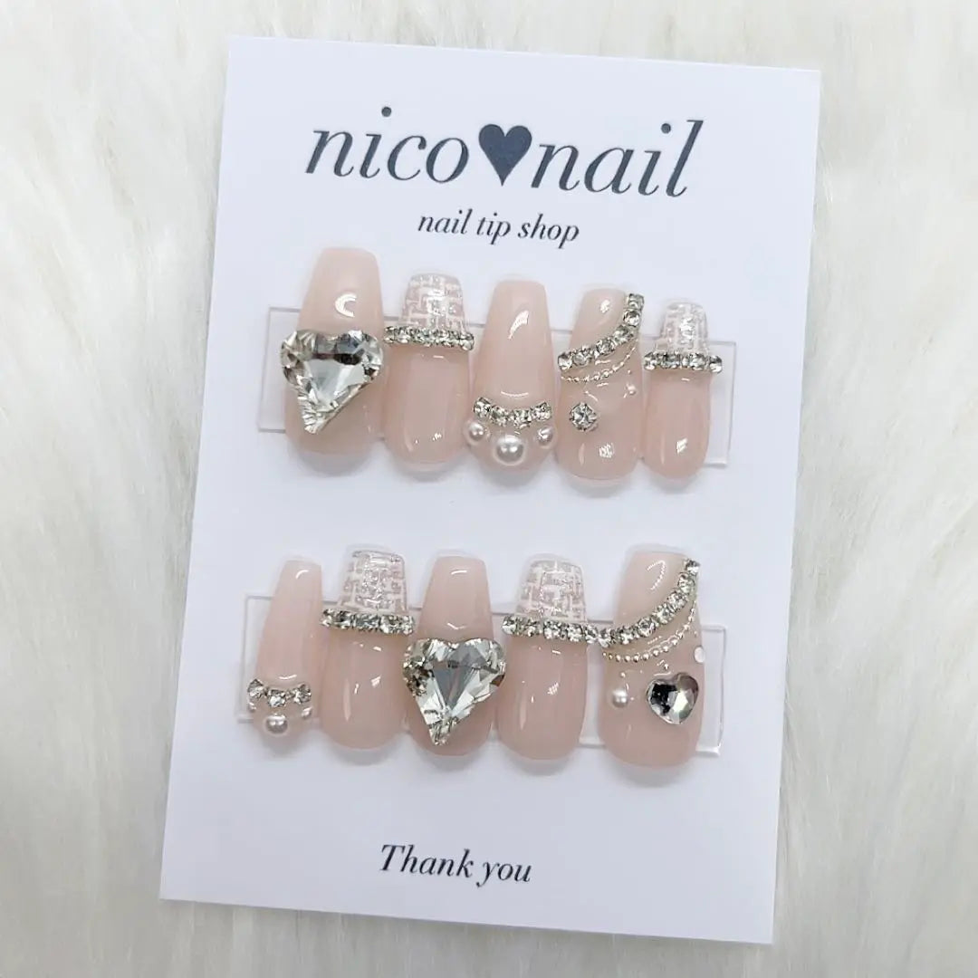 No.16 Nail Tip Order Mass Production Korea One Hong Pink Tweed