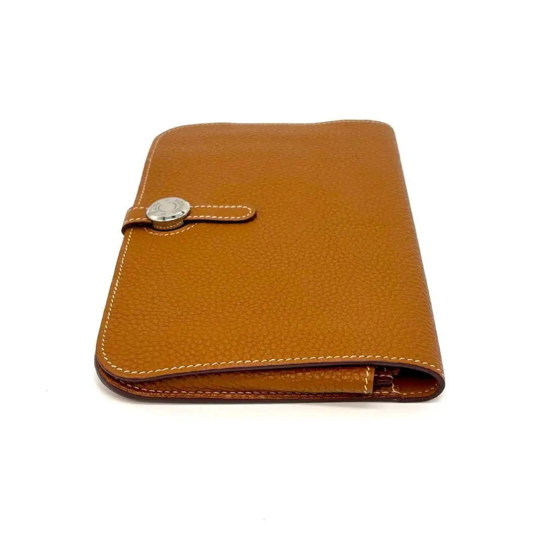 [Super beautiful condition] Hermes Dogon GM Togo long wallet with coin purse, brown