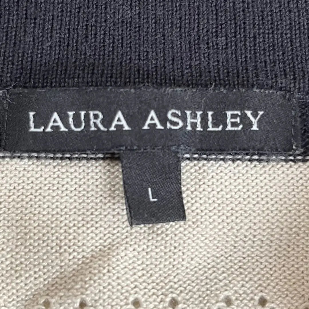 LAURA ASHLEY (L) Border Knit Tunic