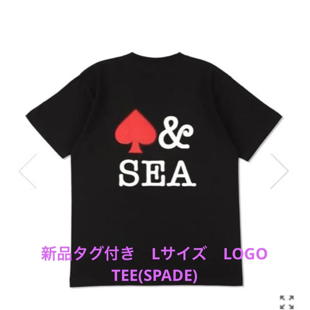 L size with new tag LOGO TEE (Spade) / Black | 新品タグ付き　Lサイズ　LOGO TEE(SPADE) / BLACK