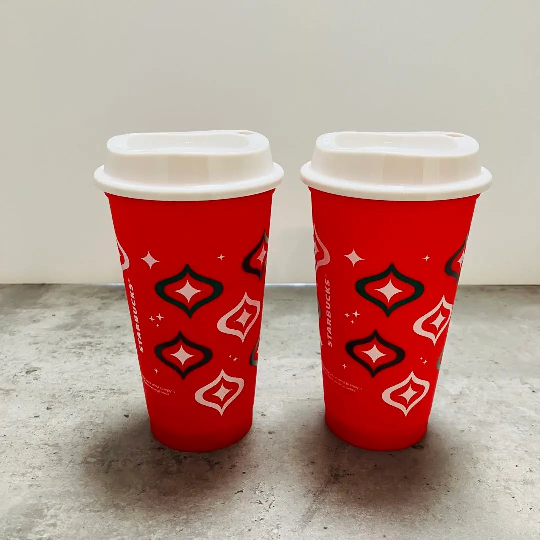 2-piece set☆Starbucks Holiday 2023 Reusable Cup Christmas