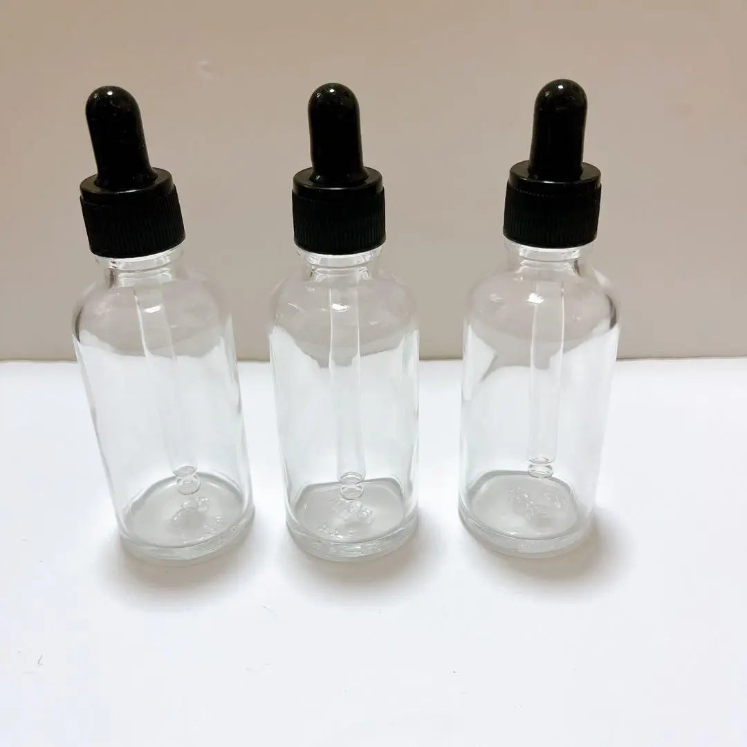 Set of 3 50ml Clear Glass Dropper Bottle Dropper Bottle Dropper Bottle Aroma Storage Container