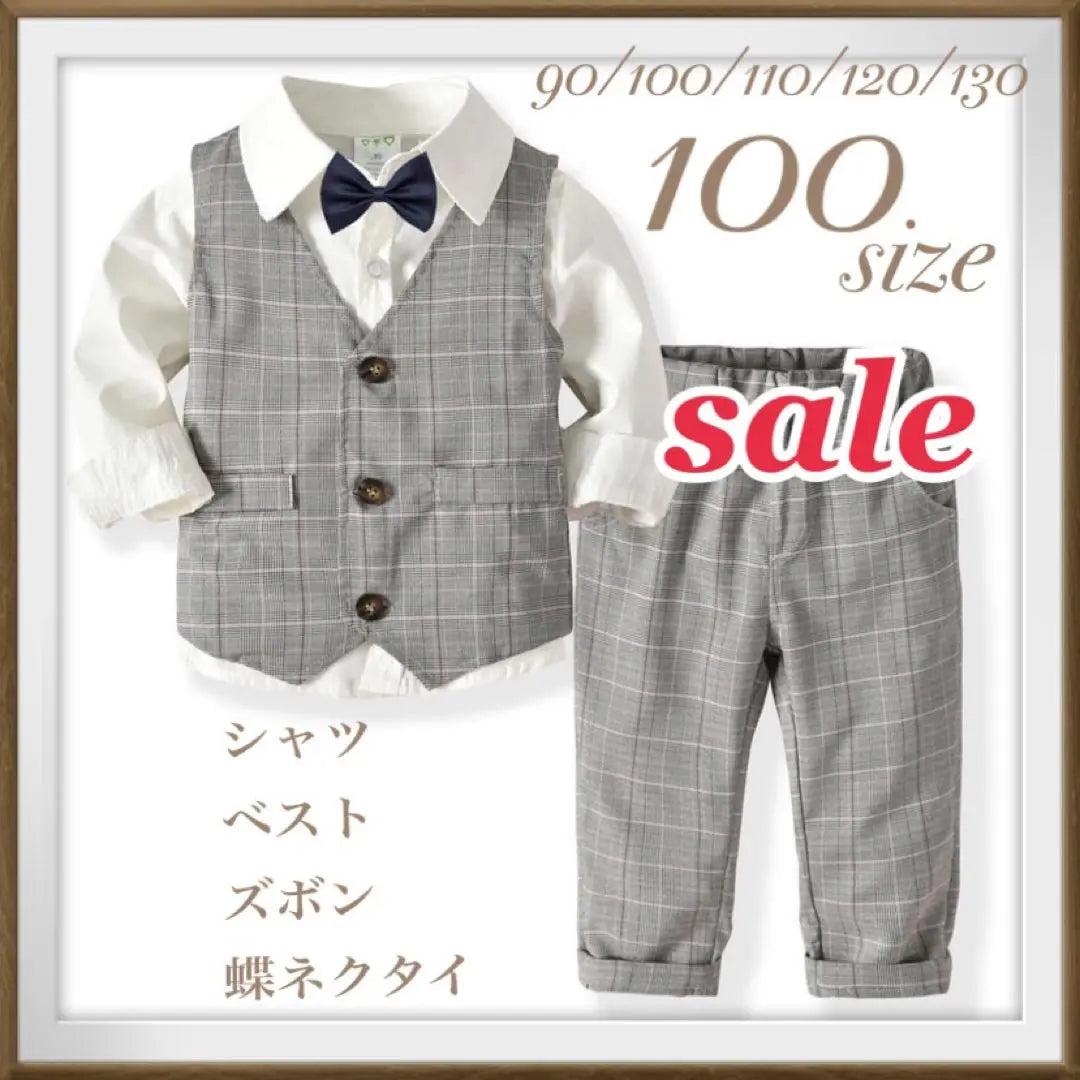 ☆ Conjunto formal de 4 piezas Blanco ☆ Traje 100 boda cumpleaños | ☆ フォーマル 4点セット ホワイト ☆ 100 スーツ 結婚式 誕生日 七五三