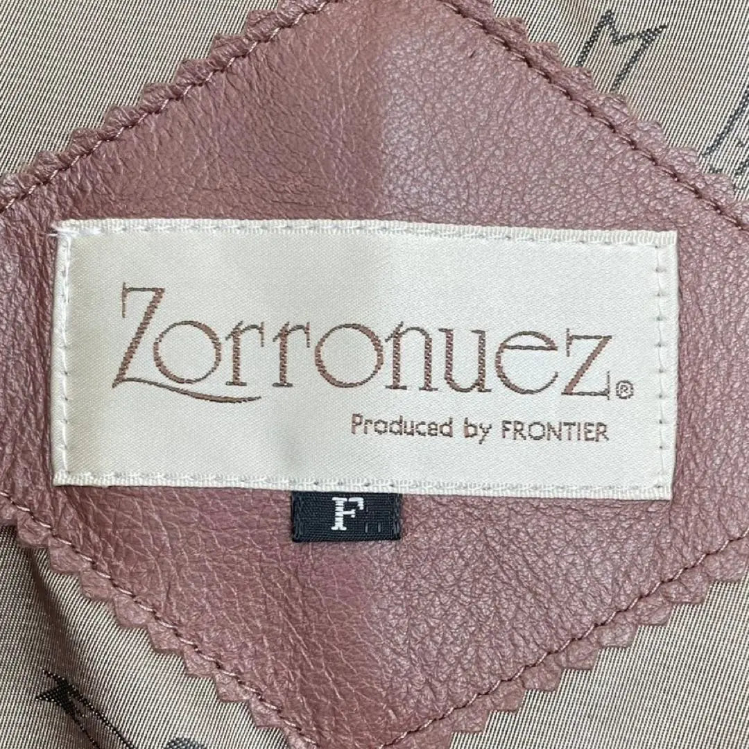 [Zorronuez] Long Court Pork leather leather coat Leaf Pattern Total pattern leather