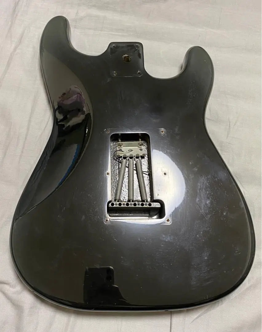 Guitar Body Lefty Black Fixed Bridge