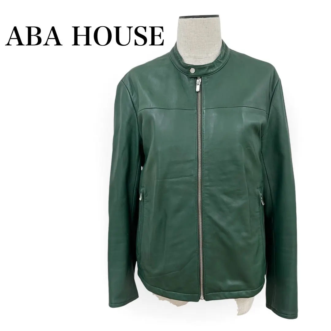 ABAHOUSE Lamb Leather Single Riders Jacket 44