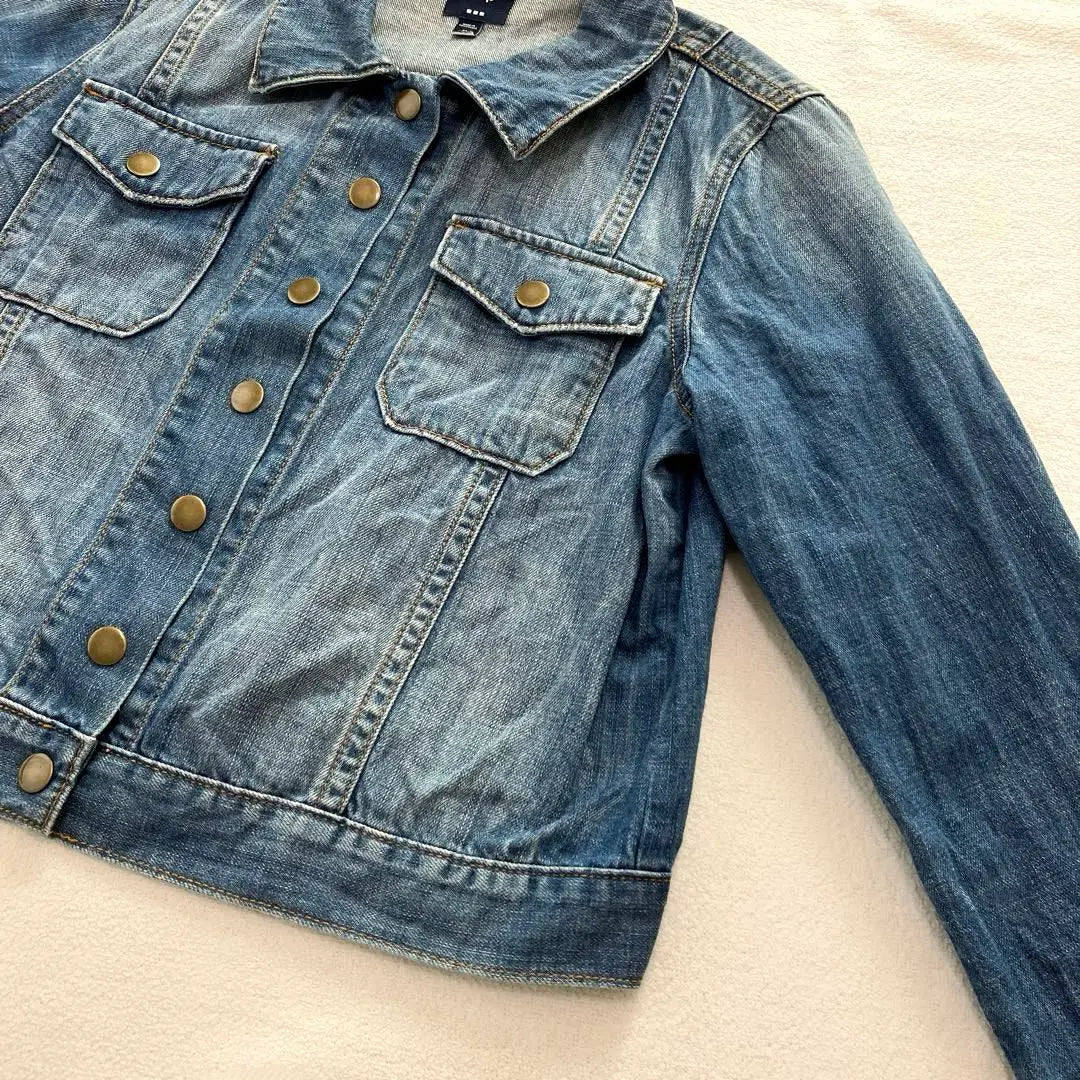 GAP Women's Denim Jacket Cotton XL Large Size Blue