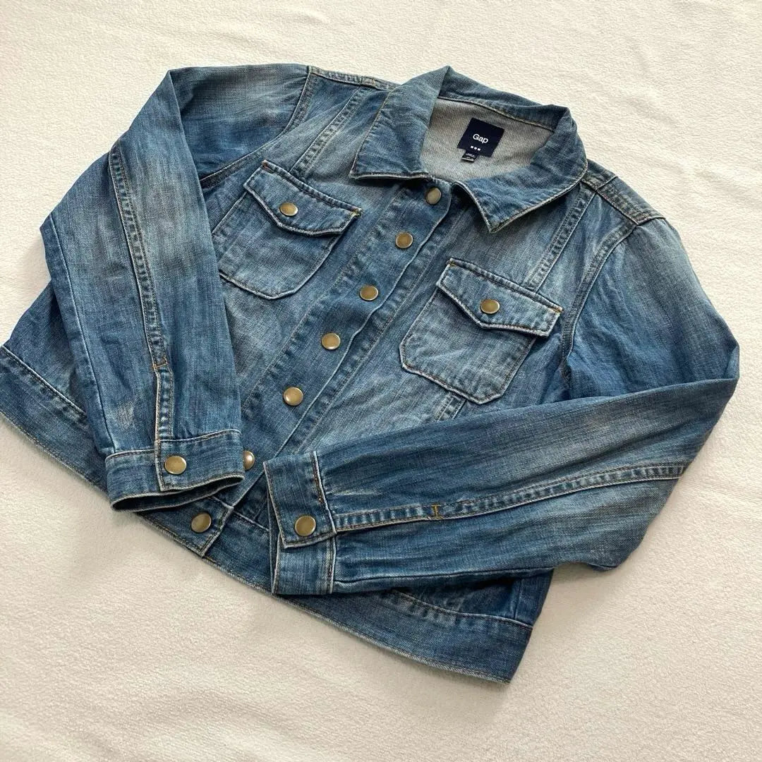 GAP Women's Denim Jacket Cotton XL Large Size Blue