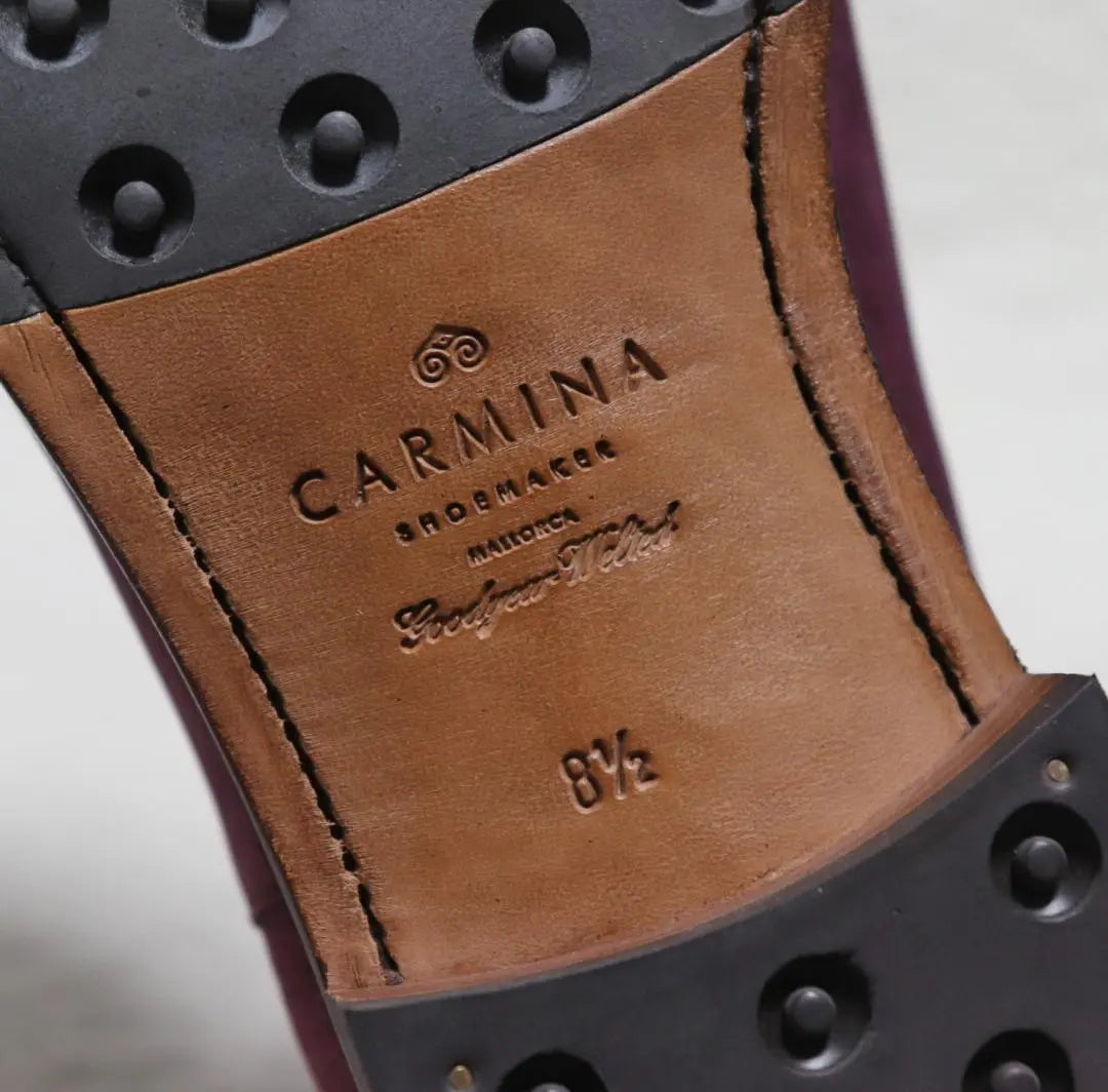 Nueva caja incluida [Carmina] Botas Chelsea con puntera abierta de ante de 26,5 cm