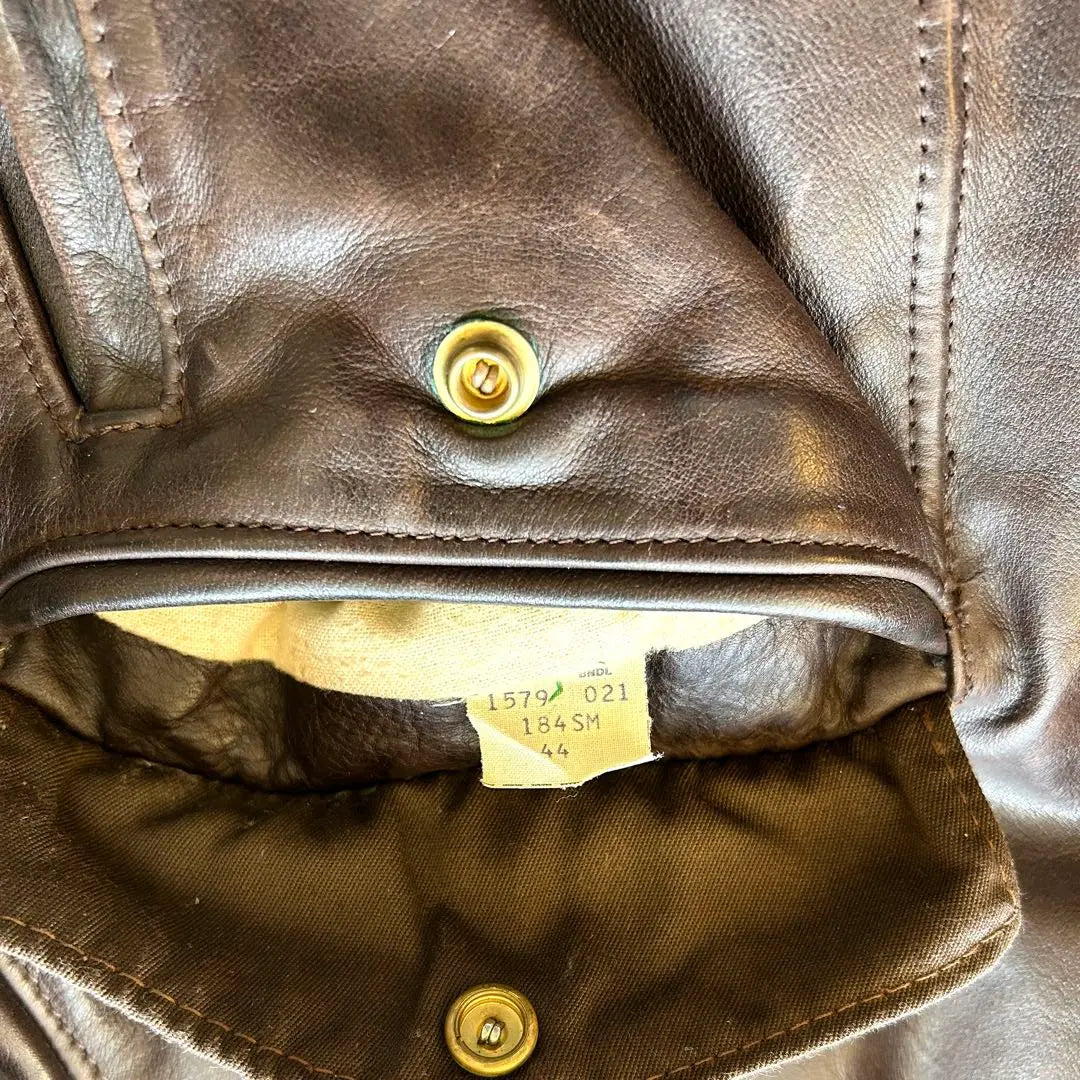 [Rare size 44] Shot leather jacket flight jacket 184SM