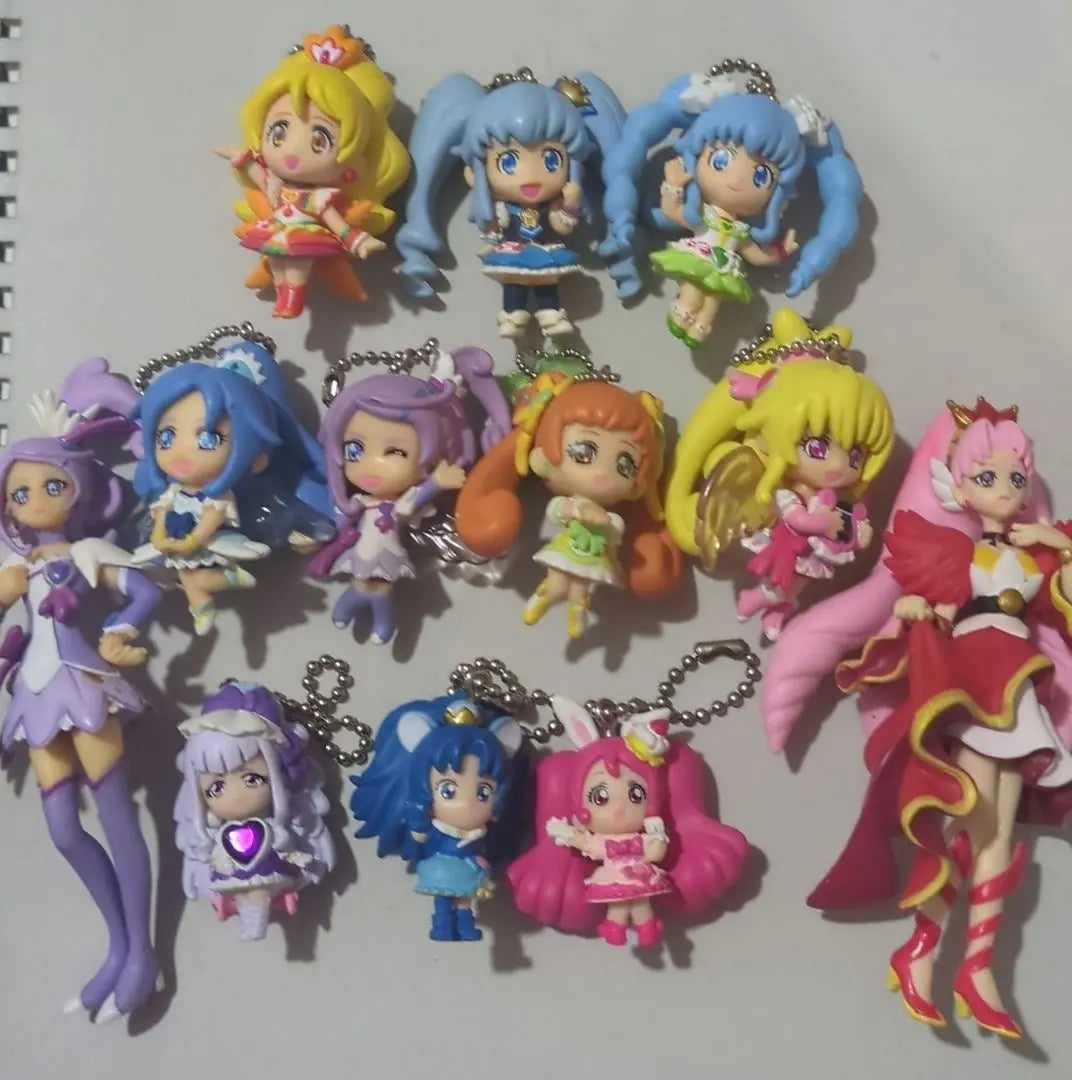 PreCure Figure Keychain Set Happiness Charge Hugt PreCure