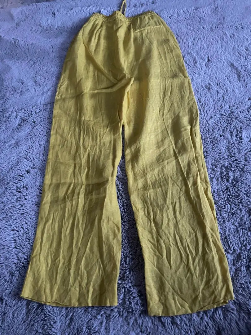 [ZARA] Yellow Linen Casual Pants Size S