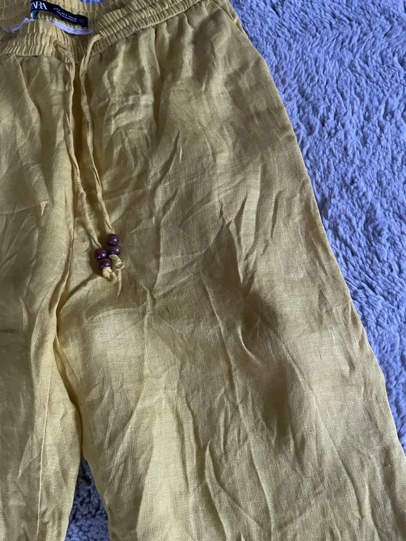 [ZARA] Yellow Linen Casual Pants Size S