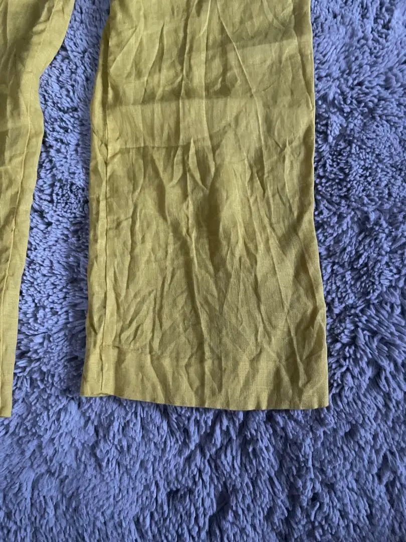 [ZARA] Yellow Linen Casual Pants Size S