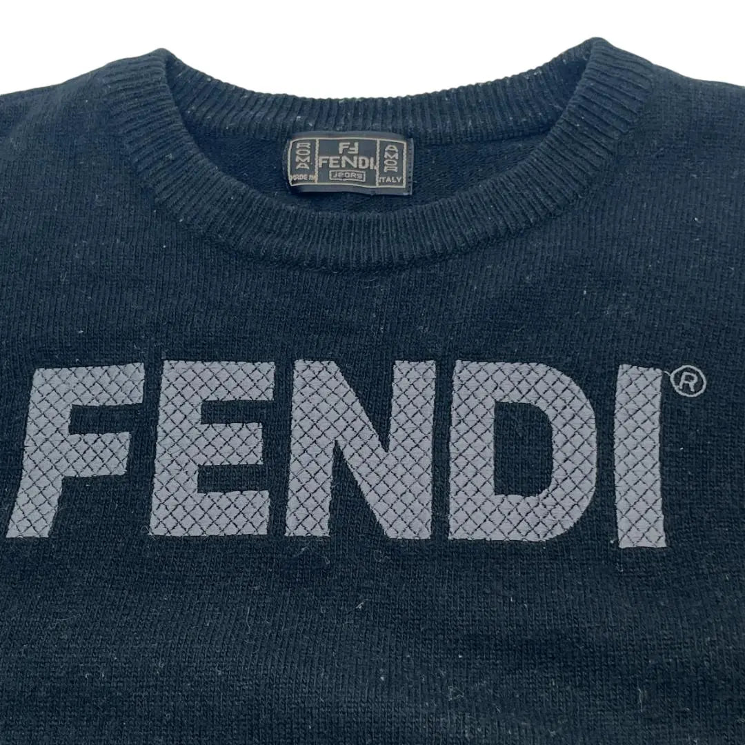 Fendi FENDI Knit Navy Sweater Wool Men's L equivalent