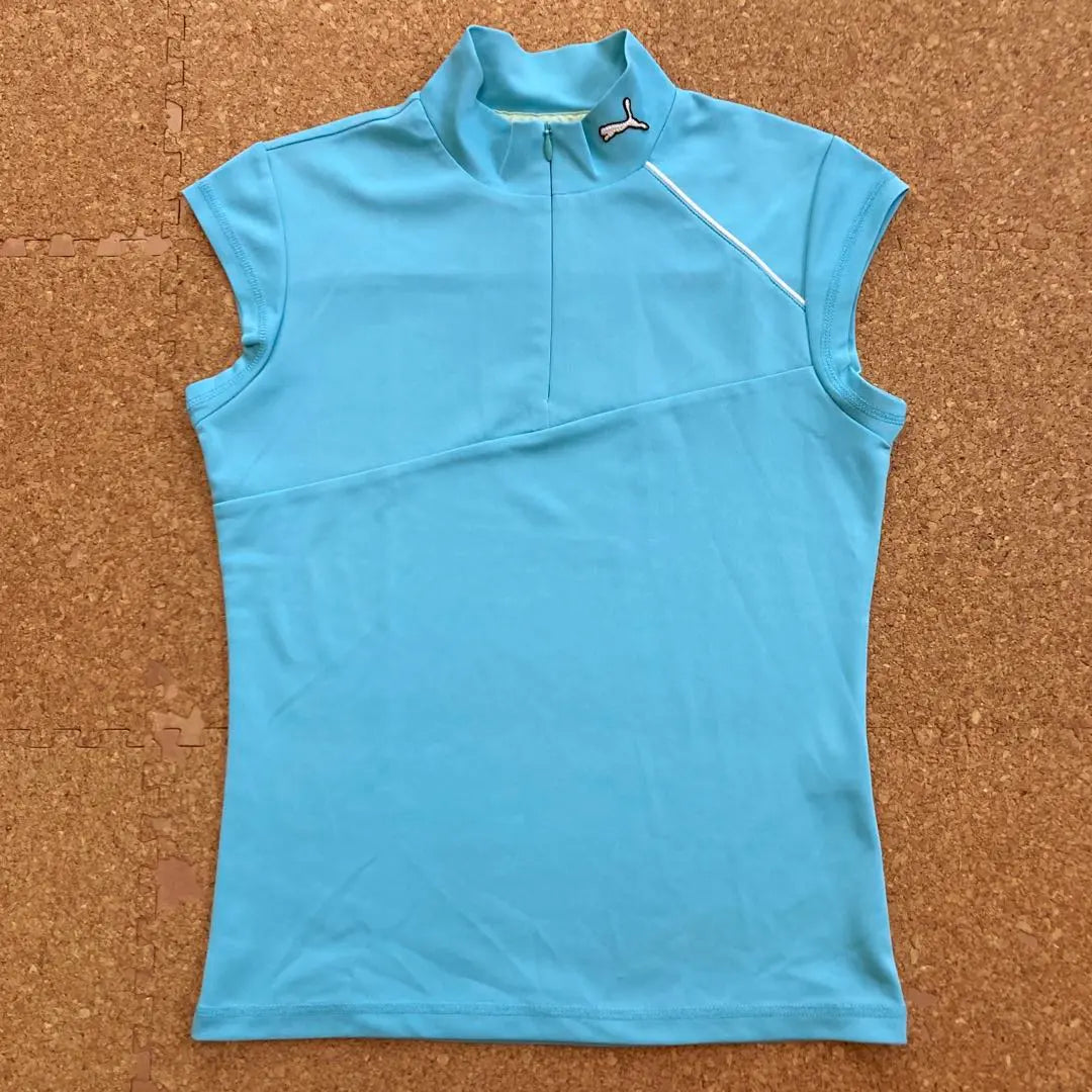 PUMA Sleeveless Shirt Golf Wear Half Zip M Women's Blue | プーマ PUMA ノースリーブシャツ ゴルフウェア ハーフジップMレディース 青