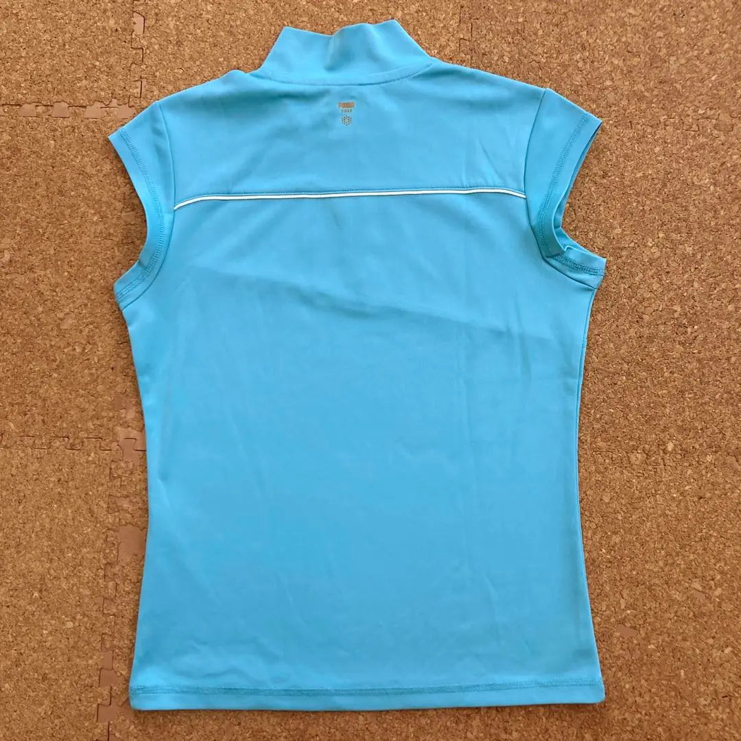 PUMA Sleeveless Shirt Golf Wear Half Zip M Women's Blue | プーマ PUMA ノースリーブシャツ ゴルフウェア ハーフジップMレディース 青