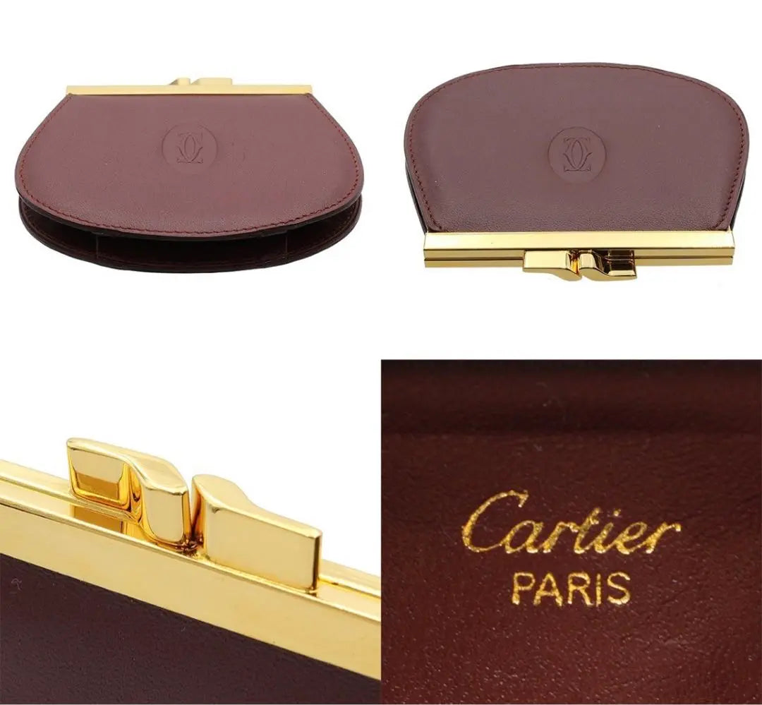 C2187 New Cartier Mastline Bifold Billfold & Coin Case Set