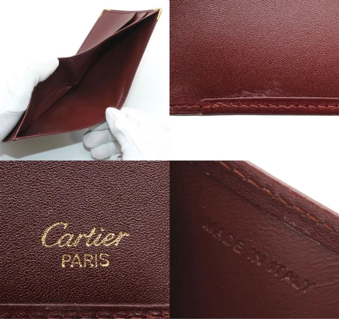 C2187 New Cartier Mastline Bifold Billfold & Coin Case Set