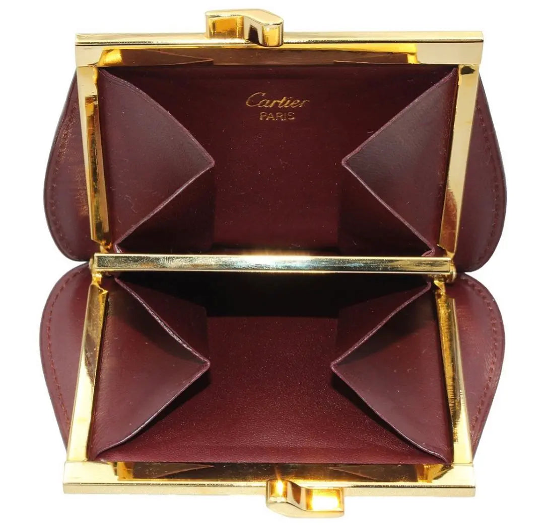 C2187 New Cartier Mastline Bifold Billfold & Coin Case Set