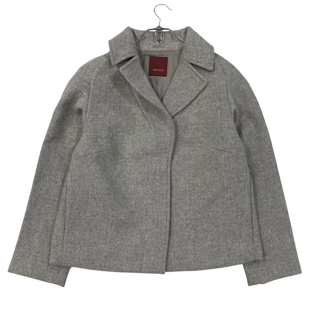 Beautiful condition AMACA wool short coat for women 44 grey