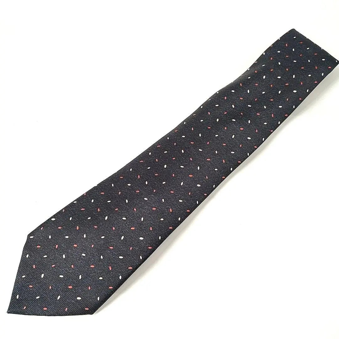 Bvlgari silk tie all-over pattern settepiege dot black a24