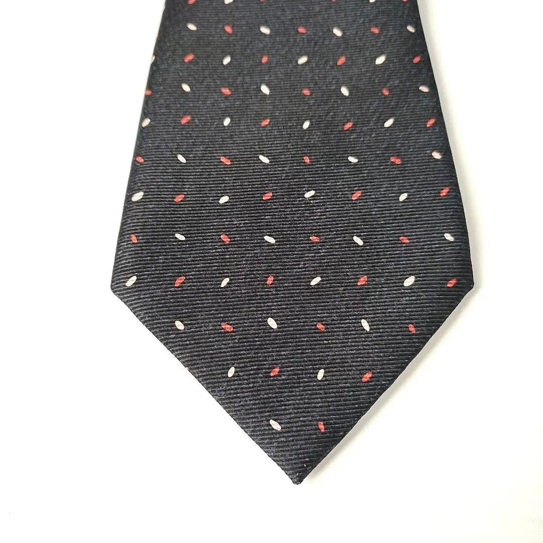 Bvlgari silk tie all-over pattern settepiege dot black a24