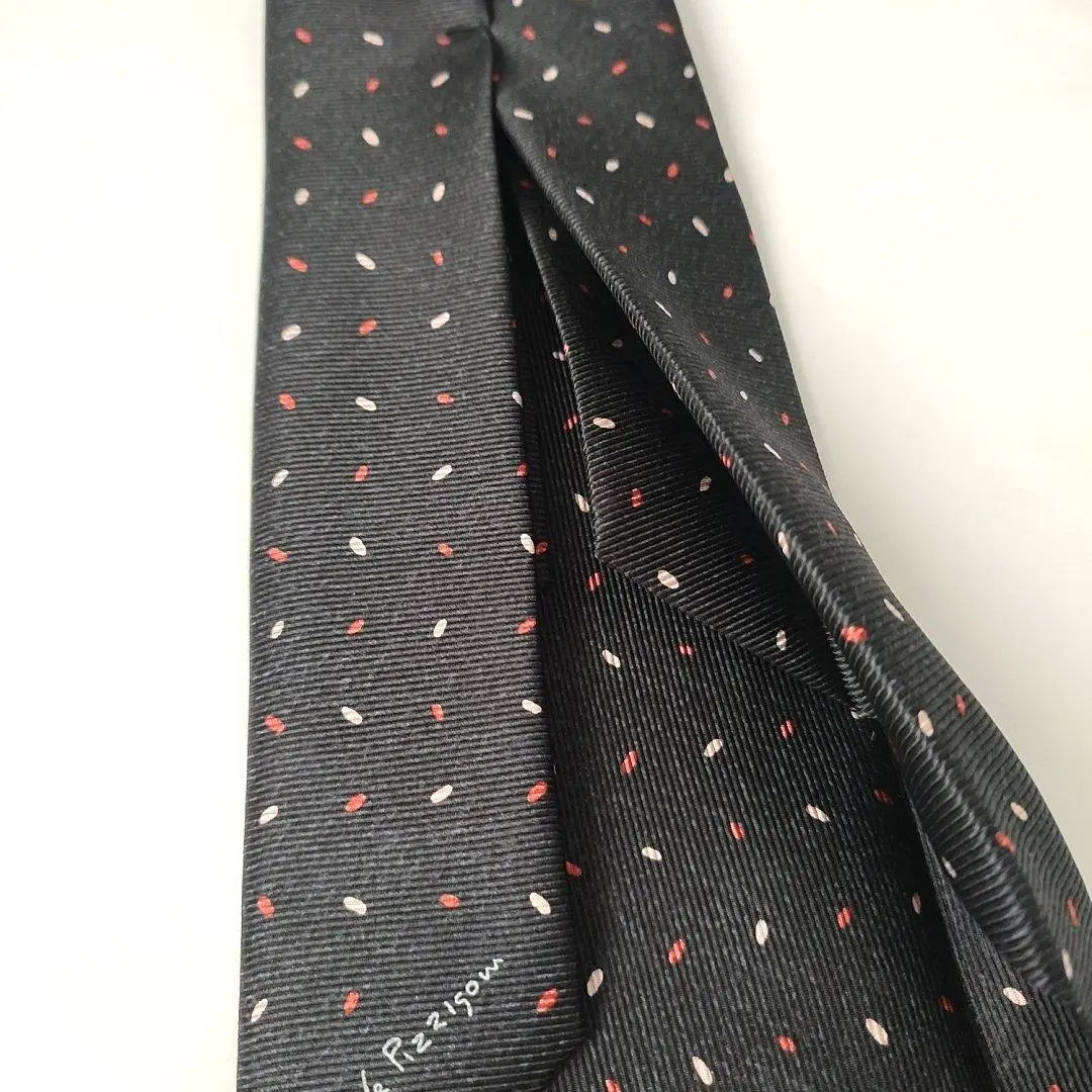 Bvlgari silk tie all-over pattern settepiege dot black a24