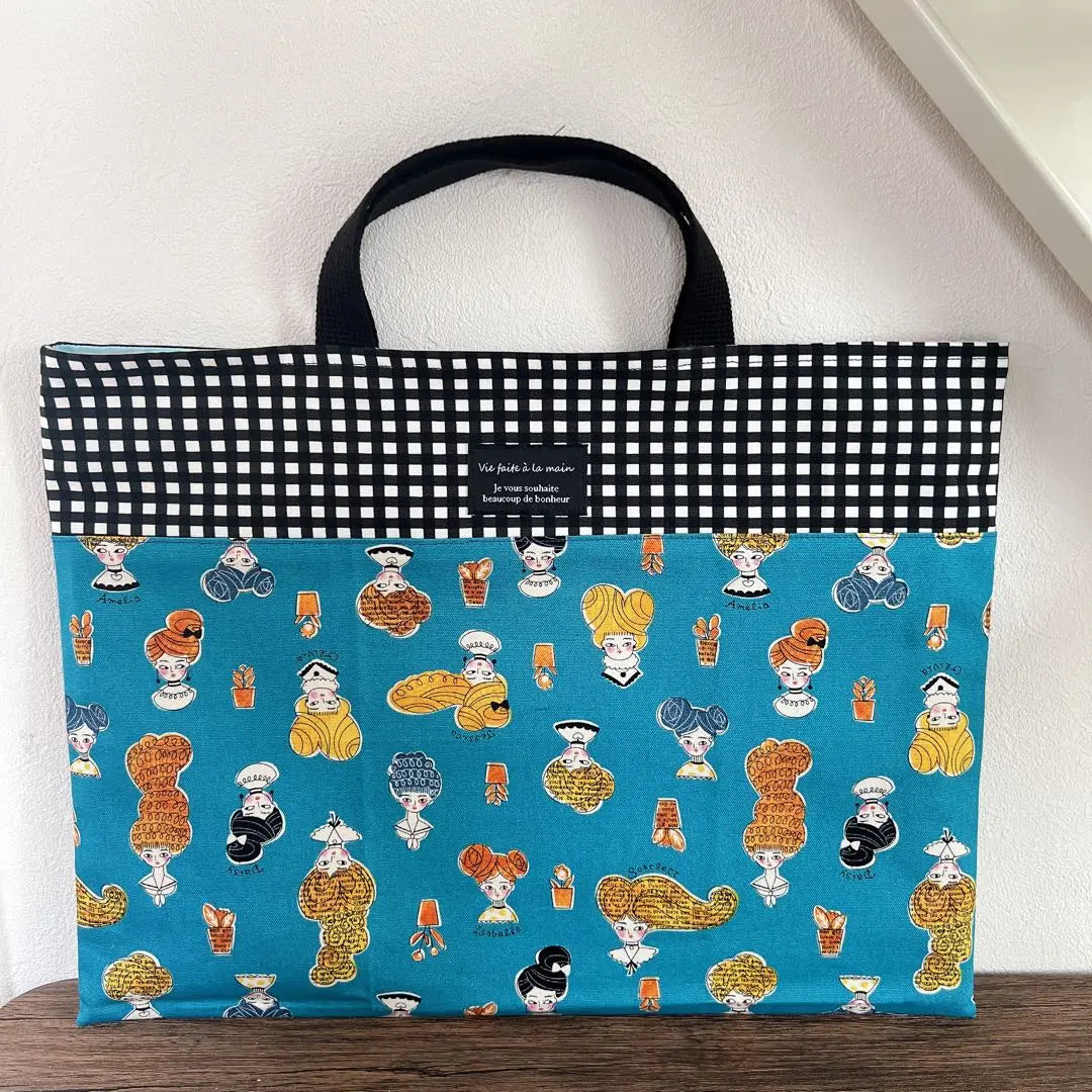 Bolso de clase para niñas con estilo para niñas color turquesa ☆ hecho a mano