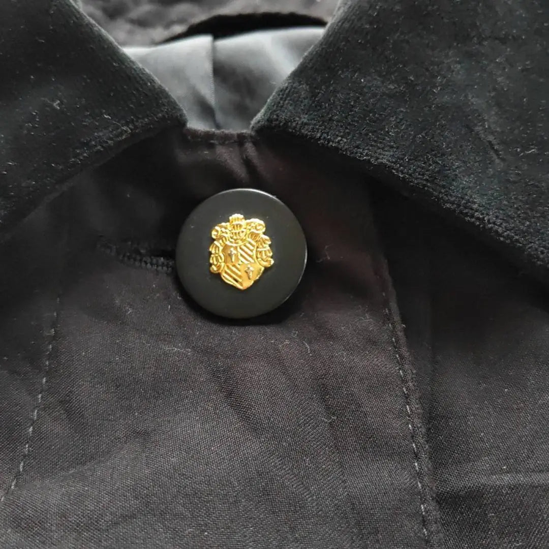 [MISTY HARBOR] Made in Russia Decorative Button, Different Material, Super Long Coat