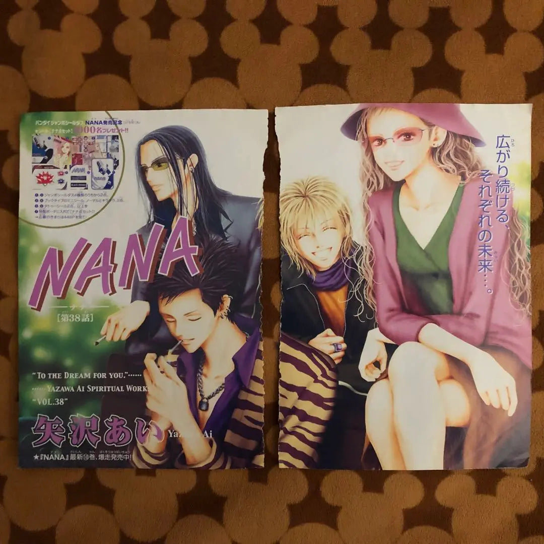 Zipper comic & cookie nana clear file + 2 cutouts ⚫︎ Yazawa Ai