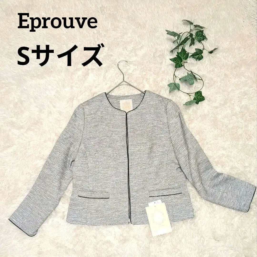 Ceremonia ♥ Chaqueta blusón sin color talla S damas | セレモニーに♥ノーカラージャケットブルゾン Sサイズ レディース