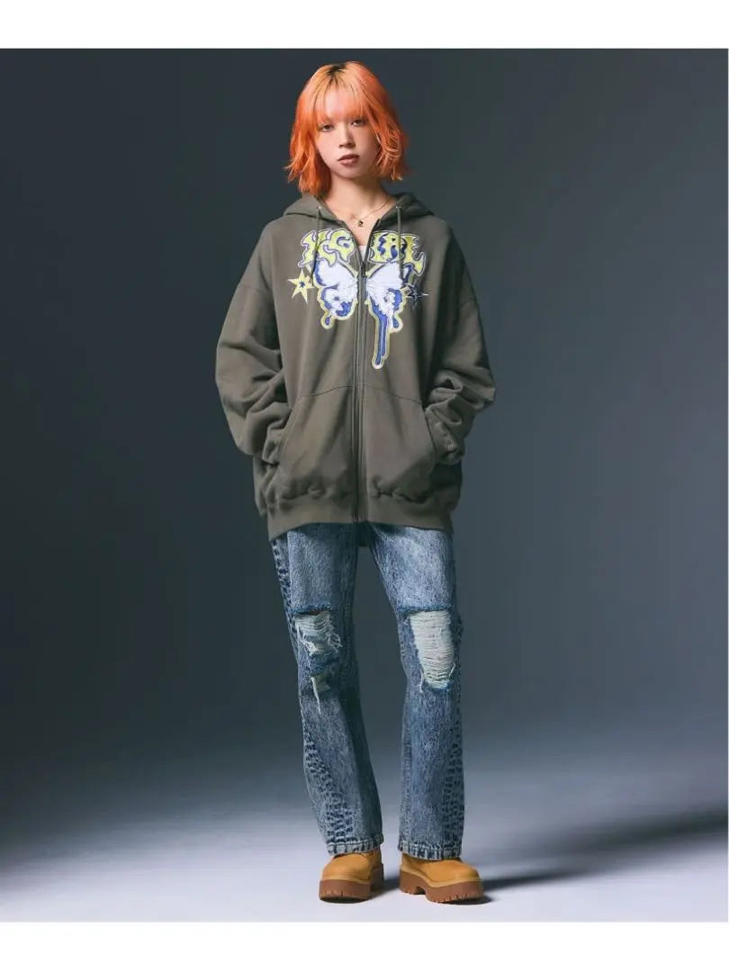 BUTTERFLY ZIP UP HOODIE X-girl