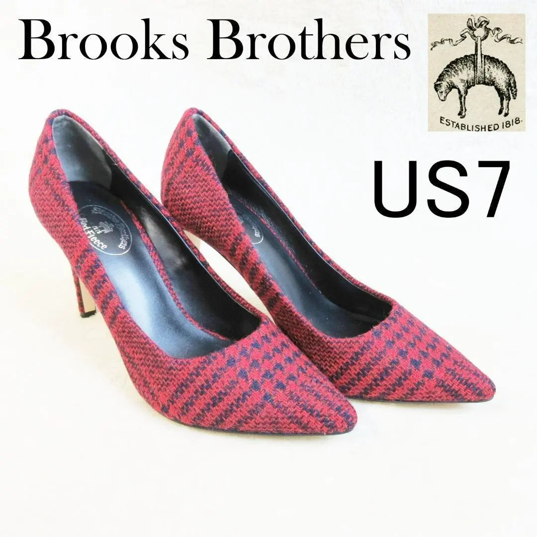 ✨Raro/Extremadamente hermoso✨ Patrón de cuadros de Brooks Brothers para fiesta de 23,5 cm