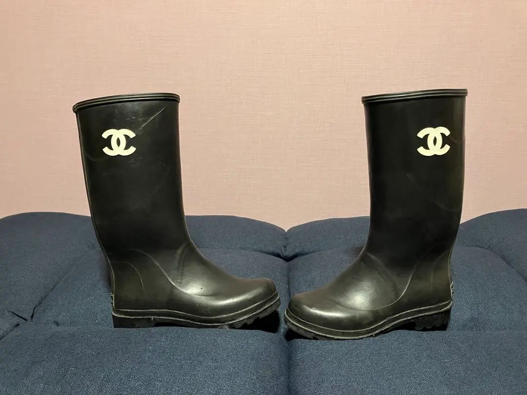 Chanel CHANEL 94 botas de lluvia Claudia vintage | シャネルCHANEL94年ヴィンテージ クラウディア着用レインブーツ