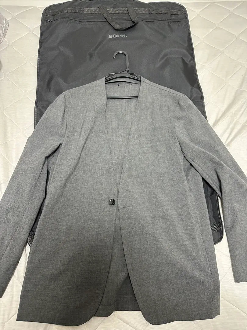 SOFNET. Chaqueta Gris Sin Color Talla M | SOFNET. グレー ノーカラージャケット Mサイズ