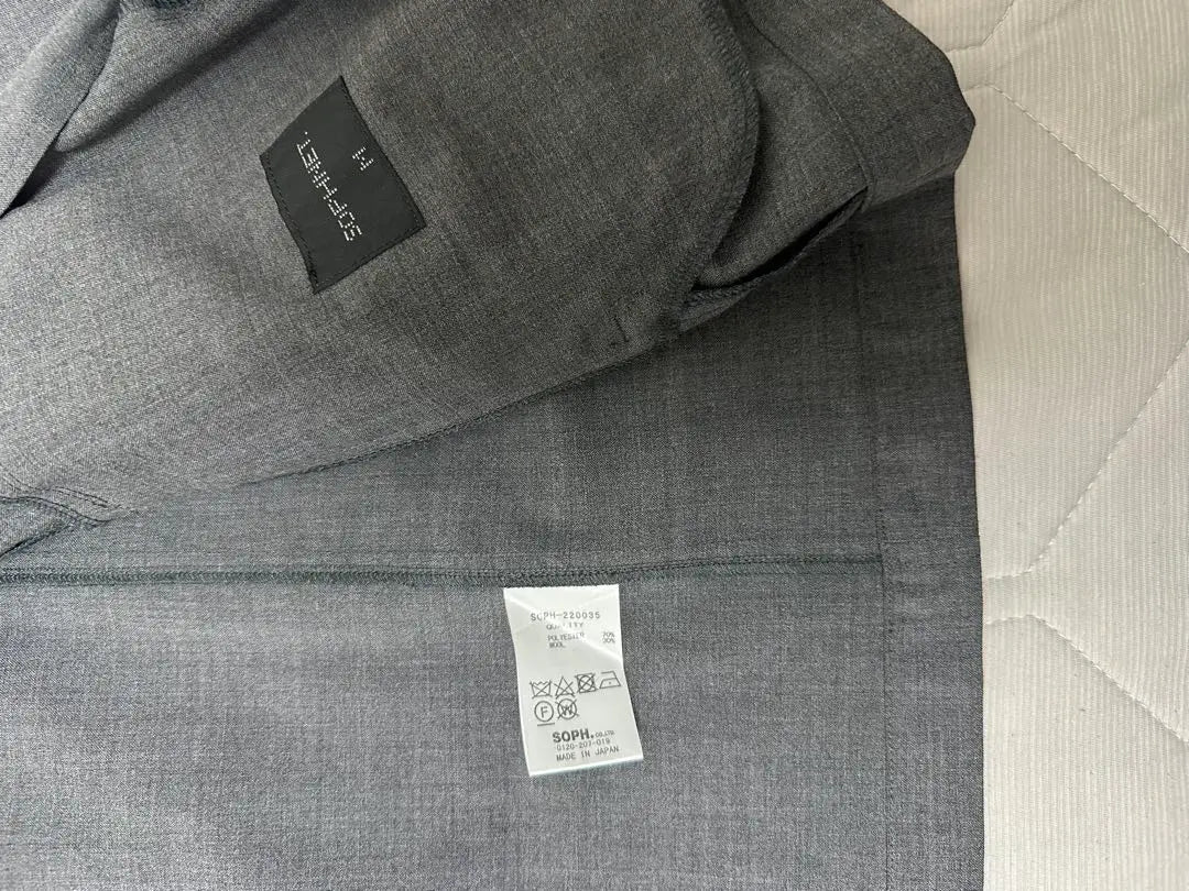 SOFNET. Chaqueta Gris Sin Color Talla M | SOFNET. グレー ノーカラージャケット Mサイズ